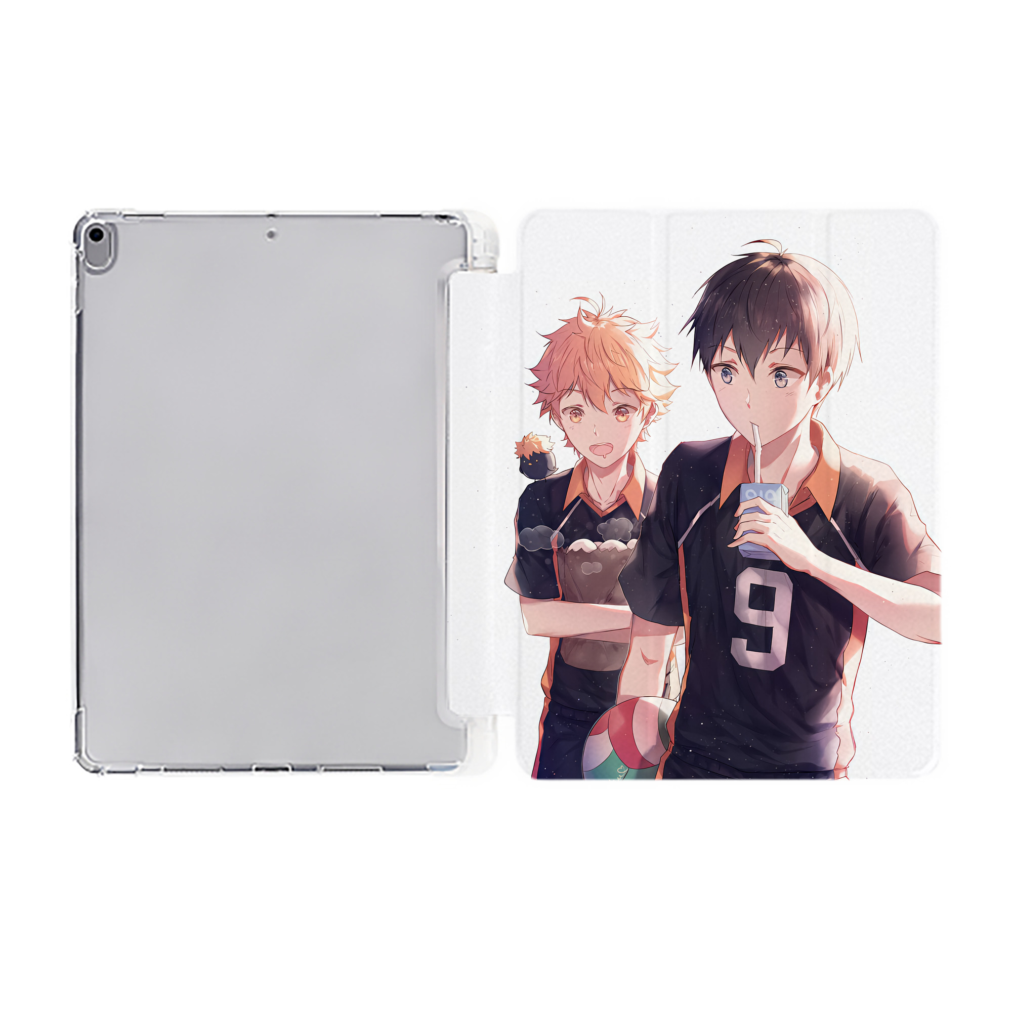 （画像用） ハイキュー!! Haikyu!! IPad ケース ペン収納付き 三つ折りスタンド PUレザー×シリコン 対応機種9.5/10.5/10.9インチ